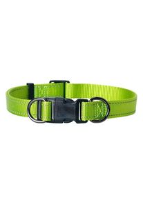 Dogman Nylon Hundehalsband Iris Gr&uuml;n Gro&szlig; 20mmx35-60cm