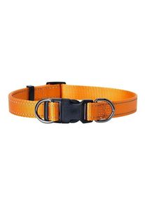 Dogman Nylon Hundehalsband Iris Orange Mittel 15mmx35-50cm