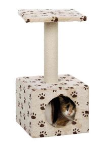 Trixie Junior-Kratzbaum Zamora Beige mit Pfotenabdr&uuml;cken 60cm