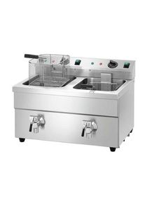 Bartscher Friteuse professionnelle &agrave; induction double- 2 x 8 l - avec vidange - 230 V - Plus | Professionnel | HoReCa | CHR