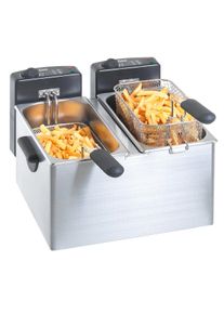 Bartscher Friteuse professionnelle &eacute;lectrique double - 2 x 4 l - 230 V - Mini II | Professionnel | HoReCa | CHR