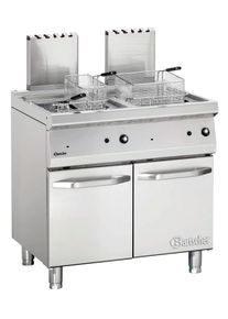 Bartscher Friteuse professionnelle &agrave; gaz double - 2 x 15 l - sur meuble - s&eacute;rie 700 Classic | Professionnel | HoReCa | CHR