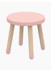 Flexa Taburete infantil de madera Dots Rosa claro Madera Ø 30 x Al 30 cm