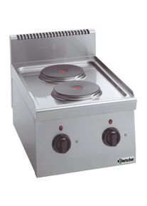 Bartscher Fourneau &eacute;lectrique inox - 2 plaques - 40/60 cm - 600 Imbiss | Professionnel | HoReCa | CHR