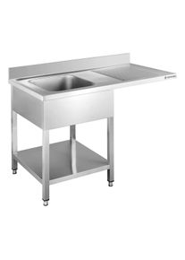 Plonge passage lave-vaisselle Basic 12x7 avec 1 bac &agrave; gauche | Professionnel | HoReCa | CHR