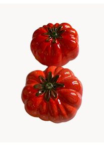 Popolo Salero y pimentero artesanales Napoli, set de 2 Rojo, Verde Cerámica Ø 5 x Al 5 cm