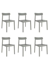 Resol garbar ELBA Set 6 Silla Interior, Exterior Gris Verdoso