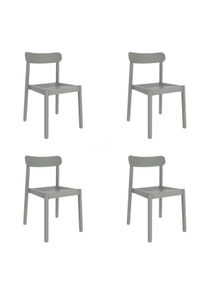 Resol garbar ELBA Set 4 Silla Interior, Exterior Gris Verdoso