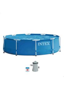 Piscina redonda metal frame Intex 305x76 cm 4485 litros + depuradora