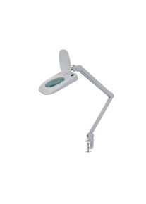 Velleman Lámpara de lupa LED con abrazadera, brazo giratorio, interruptor y atenuación, 60 LEDs, aumento 3x, para lectura, pasatiempos y trabajo,