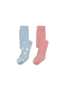 Tchibo - 2 Kleinkind-Strumpfhosen - Mädchen - Gr. 122/128 - hellblau