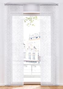 bonprix Perdea tip panou cu aspect de in (1 buc.), alb, Î/Lă: 145/57 cm