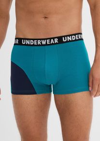 bonprix Boxers ajustados de algodón (3 unidades), azul, 10 (4XL)