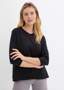 bonprix Shirt boxy z bawełny organicznej, czarny, 52/54