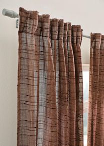 bonprix Perdea aspect de in cu textură, multe dimensiuni disponibile (1 buc.), maro, &Icirc;/Lă: 225/135 cm