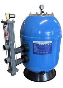 Oku Atlantica GFK Filterbehälter inkl. Besgo-Stangenventil, Ø 620mm, blau