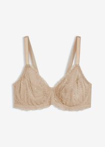 Soutien-gorge minimiseur avec broderies brillantes - beige - taille 120C - bonprix