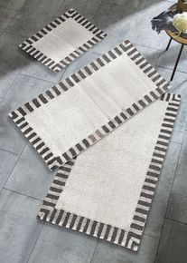 Tapis de bain au motif minimaliste - noir - taille 55x45 cm avec coton - bonprix