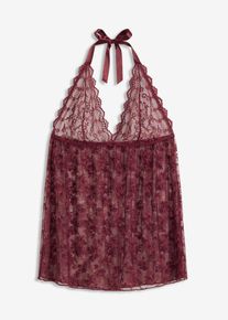 Nuisette dos nu en dentelle - rouge - taille 42/44 (M) - bonprix