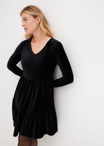 Robe courte en velours extensible - noir - taille 42/44 (M) - bonprix