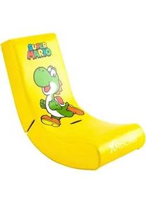 X Rocker Gamingsessel , Gelb , Kunststoff, Leder, Holzwerkstoff , Lederlook , Cartoon , 41x65x84.5 cm , Schaukelfunktion , Büromöbel, Bürostühle, Gaming-Sessel