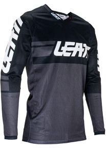Leatt 4.5 X-Flow S24, maillot , couleur: Gris/Noir/Blanc , taille: S