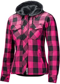 Held Lumberjack II, camicia/giacca tessile donna , colore: Nero/Fucsia , dimensione: XXL