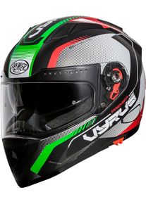 Premier Vyrus MP, full face helmet , color: Matt Black/Neon-Green/Red , size: XS