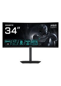 Gigabyte Curved-Gaming-Monitor »GS34WQCA« 86,4 cm/34 ′′ 3440 x 1440 px WQHD 1 Reaktionszeit 120 Hz neig-, schwenk-, höhenverstellbar