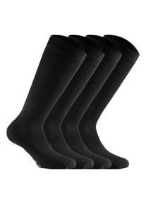 Rohner Socks Kniestrümpfe »Socken Basic Cotton II Long 4er Pack« in schwarz, Größe 43-46