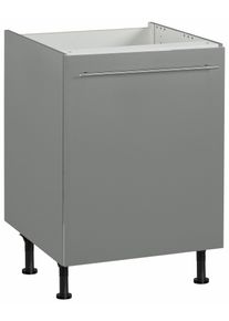 Optifit Spülenschrank »Bern« 60 cm breit in grau, Größe B/H/T: 60 cm x 87 cm x 58,4 cm
