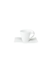 Villeroy & Boch Villeroy & Boch Tasse »Espressotasse mit Untertasse NewWave 80 ml weiß« in weiß