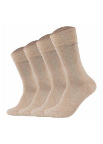 Camano Sneakersocken »Socken 4er Pack« in beige, Größe 39-42