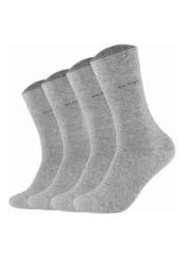 Camano Sneakersocken »Socken 4er Pack« in grau, Größe 43-46