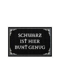 ROCKBITES doormat - Schwarz ist hier bunt genug Paillasson