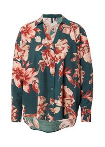 V&eacute;ro Moda VERO MODA Kvinnor Blus 'VMJOSIE' m&ouml;rkgr&ouml;n / rosa / m&ouml;rkr&ouml;d Storlek XS