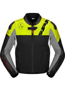 Spidi DP-Progressive Hybrid, leather- textile jacket , color: Black/Neon-Yellow/White/Grey , size: 52