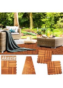 Casaria Płytki drewniane mozaika akacjowa z certyfikatem FSC zestaw 11 30x30cm