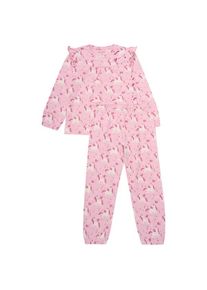 Minymo Kid's Pyjamas L/S Set AOP Pyjamas Kids (128, pink)