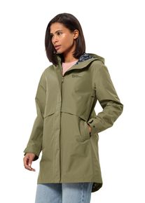Jack Wolfskin Damski płaszcz przeciwdeszczowy Cape West Coat Women XS bay leaf