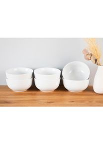 my home , Müslischale »Angi« 6 Stk. aus Porzellan Geschirr-Set, harmonische, trendige Coupeform , weiß