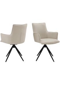 OTTO home , Drehstuhl »Amoreve« (Set) 2 Stk. , beige