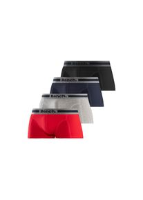 Bench., Herren, Hipster Packung, 4 Stk. knapp sitzende Boxershorts aus Baumwollmischung, rot, grau-meliert, navy, schwarz, 4 Stk., M -4 Stk., rot, 