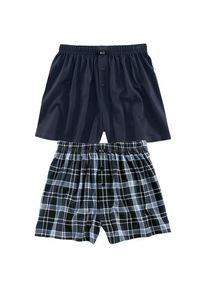 H.I.S. H.I.S, Herren, Boxer &raquo;Boxershorts f&uuml;r Herren&laquo; Packung, 2 Stk. in weiter Passform, marine, kariert, 2 Stk., M -2 Stk., marine, kariert, Weiter Boxer in