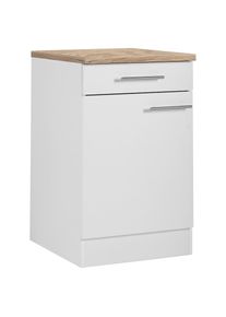 Optifit , Unterschrank »Mini«, Breite 50 cm , weiß/wildeichefarben , weiß