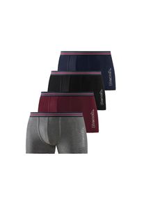 Bench., Herren, Boxer &raquo;Boxershorts f&uuml;r Herren&laquo; Packung, 4 Stk. Unterhosen mit seitlichem Logo Druck, bordeaux, schwarz, anthrazit-meliert, navy, 4 Stk