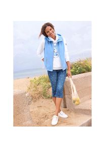 Casual Looks , Damen , Fleeceweste , himmelblau , 54 , 54 , Kapuze mit Tunnelzug und Bindeband