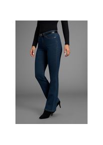 Arizona, Damen, Bootcut-Jeans &raquo;Comfort-Fit&laquo; ausgestellte Beinform, mit Eingrifftaschen, High-Waist, dark blue, L-Gr, 76 -L-Gr, dark blue, Stretch-