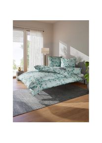 wäschepur wäschepur , Bettwäsche 2 tlg. tlg. , kalkmint-salbei-bedruckt , 100% Baumwolle , B/L: 135 cm x 200 cm