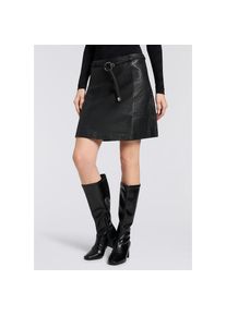 Mauritius, Damen, Lederrock &raquo;GWHalie&laquo; Set, inkl. Fleckg&uuml;rtel, 2 Stk. mit Flechtg&uuml;rtel, black, XS, black, Lederrock GWHalie von GIPSY by Mauritius, 